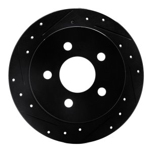 Buick Century Brake Rotor (1) - Rear Left - R1 Concepts - Drilled & Slotted - Black - `97-`05